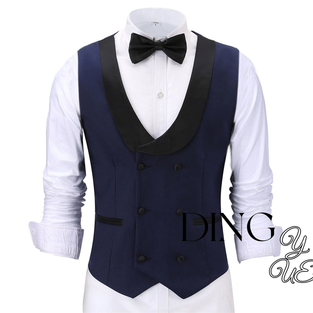 Formal Vest Waistcoat - Casual duplo breasted moda masculina terno