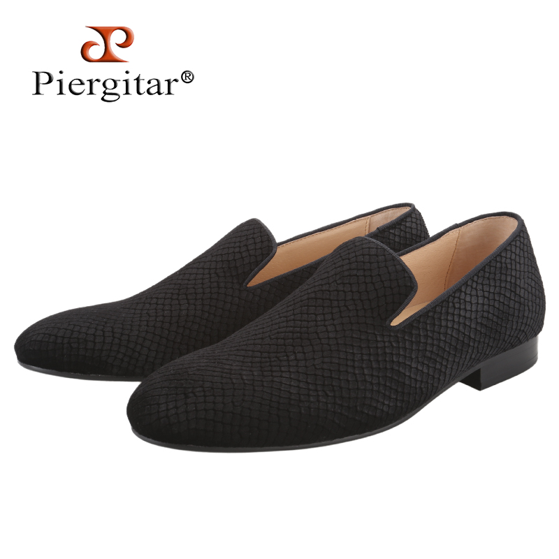 Men'S Formal Wear - Piergitar Sapatos masculinos de veludo com