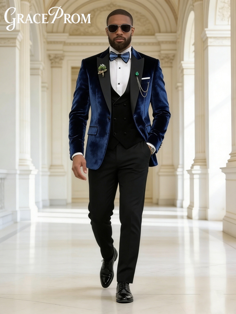 Men'S Formal Wear In Winter - Conjunto de Terno Luxuoso de Veludo