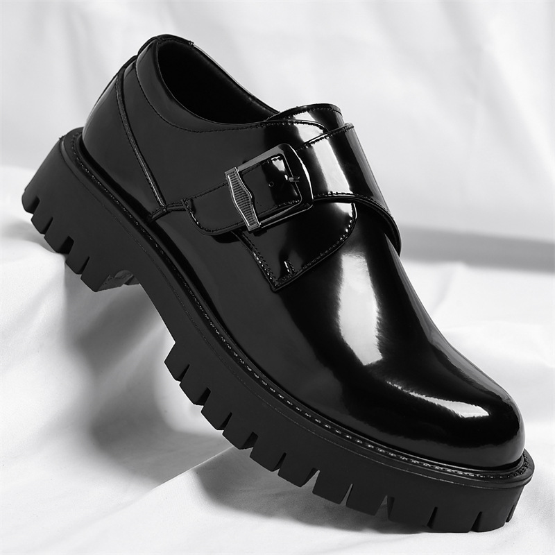 Men'S Formal Wear - Sapatos de couro com sola grossa