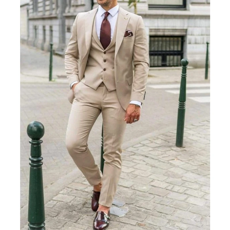 Men'S Formal Wear In Winter - Ternos Masculinos Slim Fit com Lapela