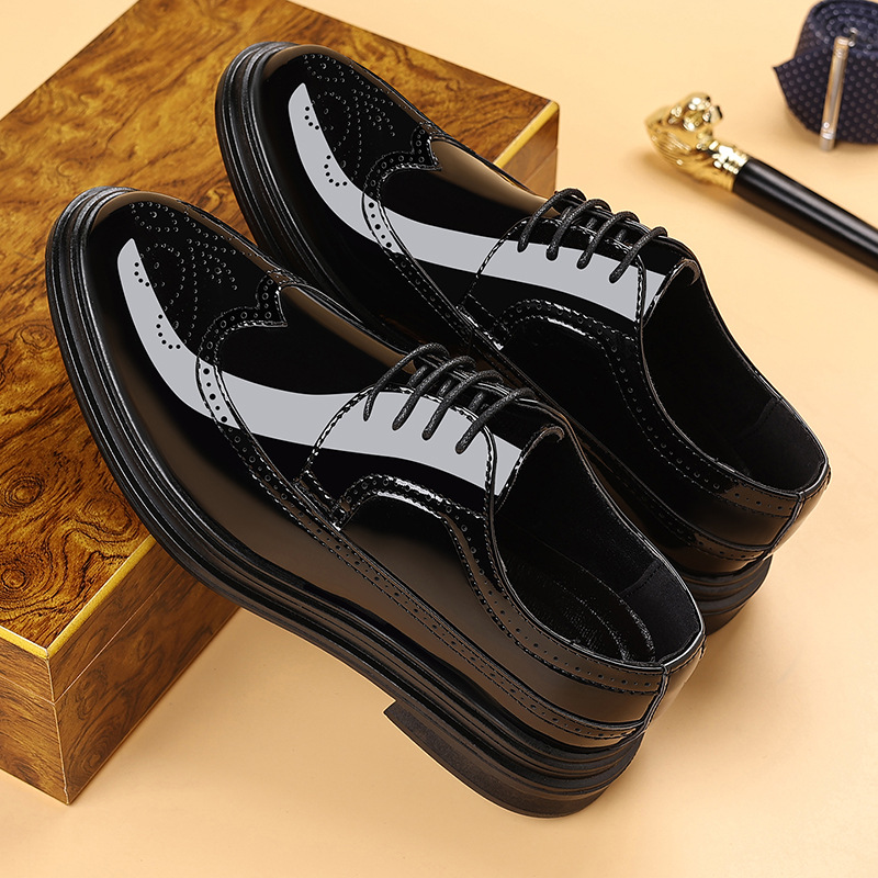 Sapatos masculinos de couro en - Patent Leather Oxford avaliação e preço