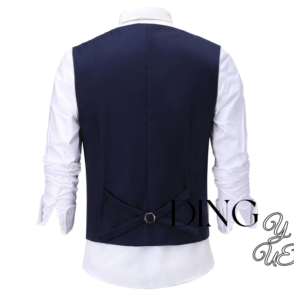Casual duplo breasted moda mas - Formal Vest Waistcoat avaliação e preço