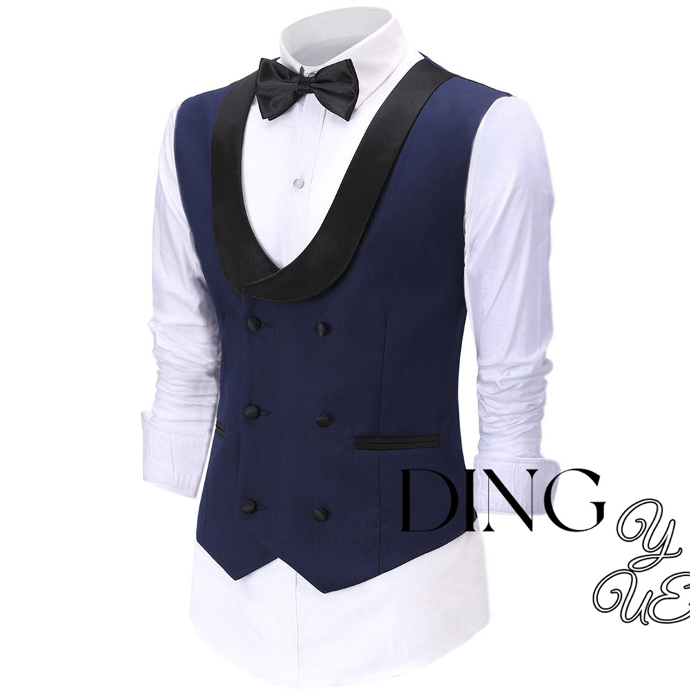 Casual duplo breasted moda mas - Formal Vest Waistcoat avaliação e preço