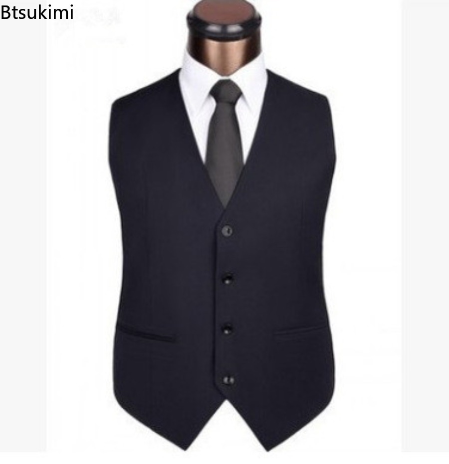 S-6XL plus size masculino core - Formal Vest Waistcoat avaliação e preço