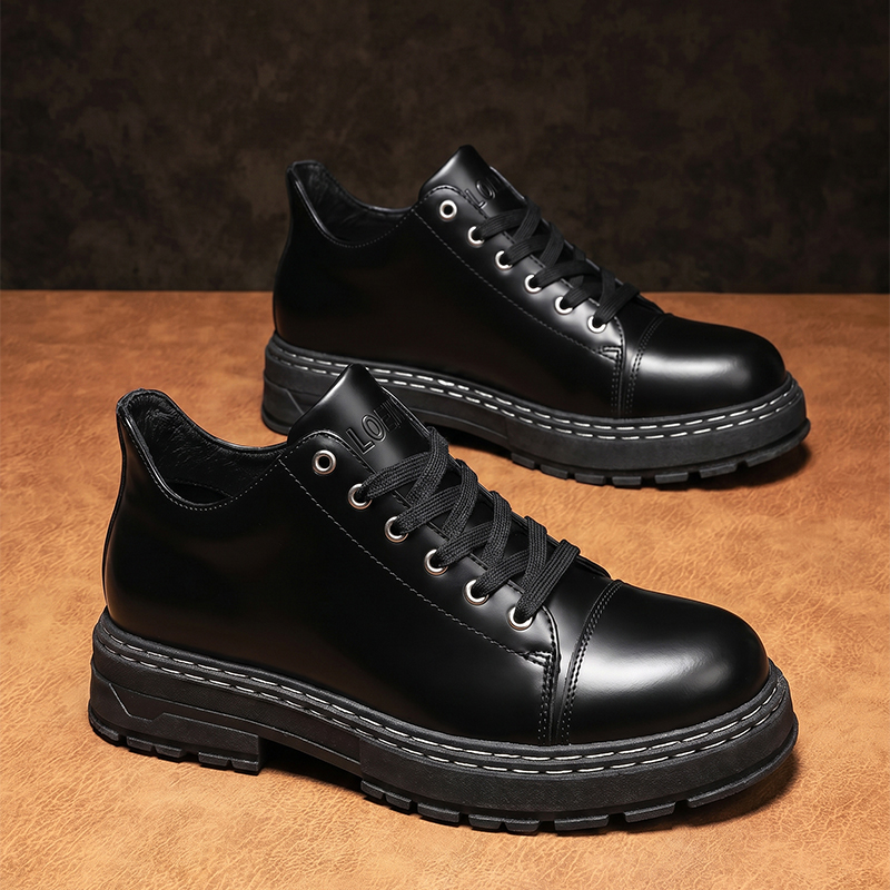 Sapatos masculinos de couro pr - Men'S Formal Wear avaliação e preço