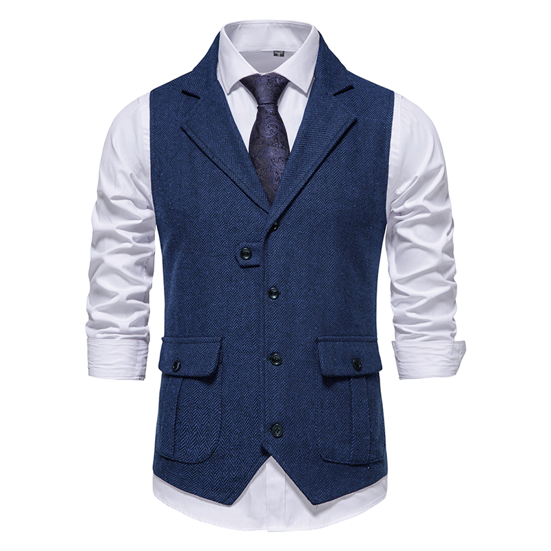Terno masculino colete espinha - Formal Vest Waistcoat avaliação e preço