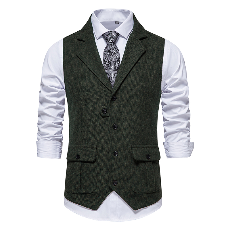 Terno masculino colete espinha - Formal Vest Waistcoat avaliação e preço