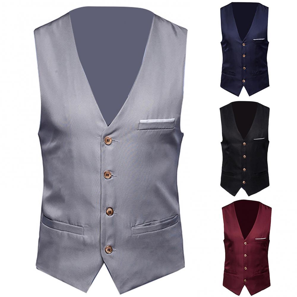 Coletes de vestido para homens - Formal Vest Waistcoat avaliação e preço