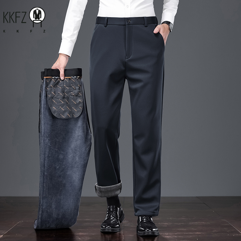 Calças Formais Masculinas Slim - Men'S Formal Wear In Winter avaliação e preço