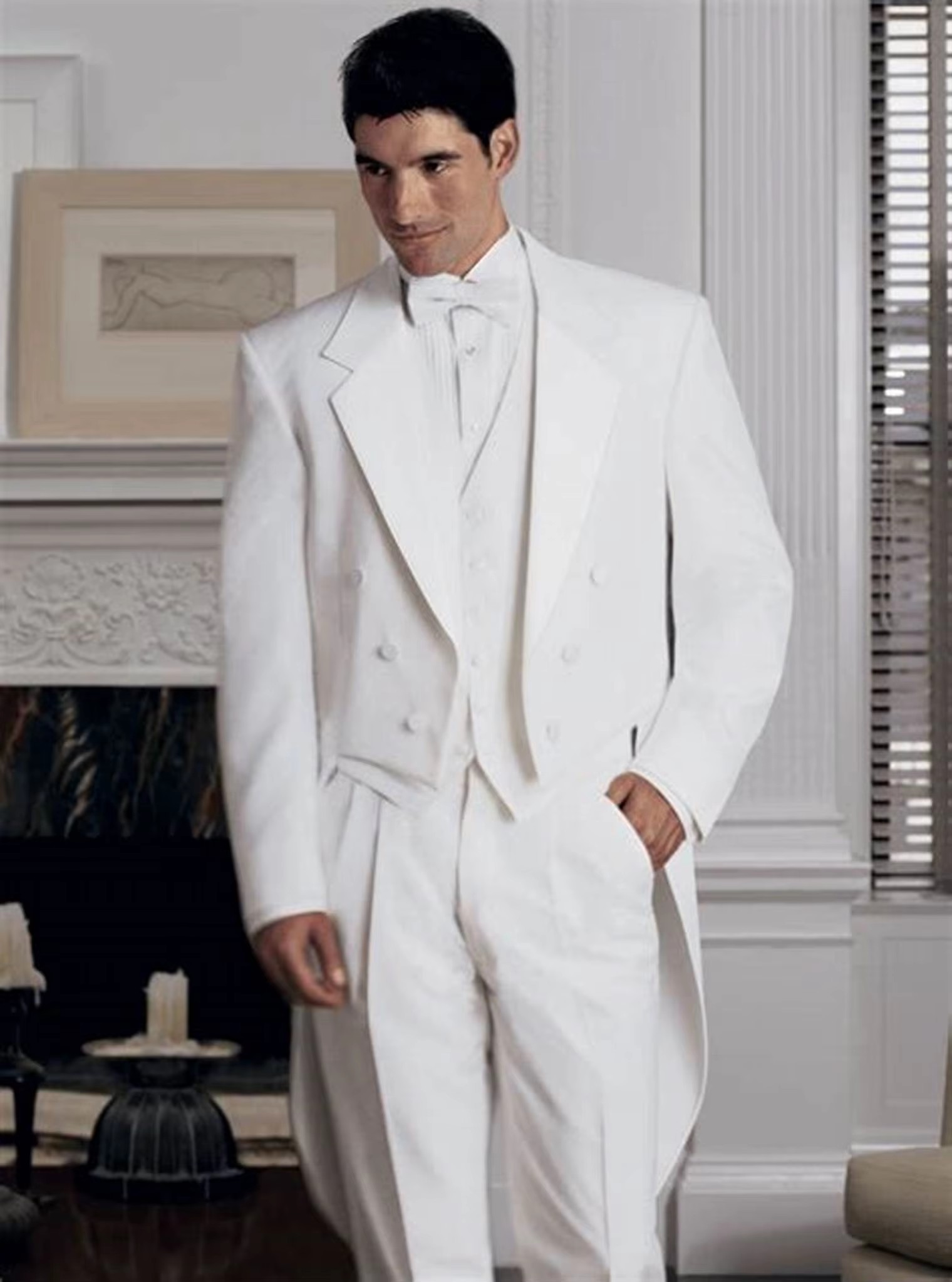 Casaco e calças de 3 peças par - Formal Vest Waistcoat avaliação e preço