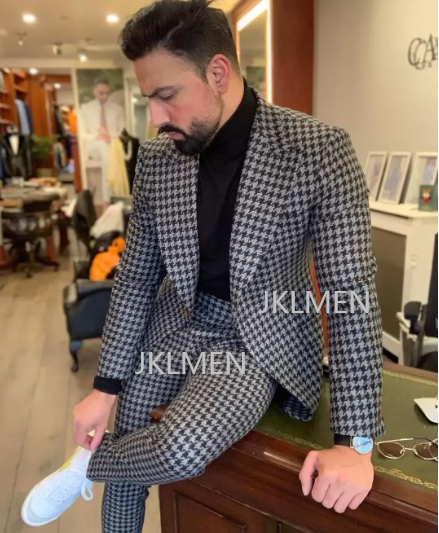 Houndstooth ternos masculinos  - Men'S Vintage Formal Wear avaliação e preço